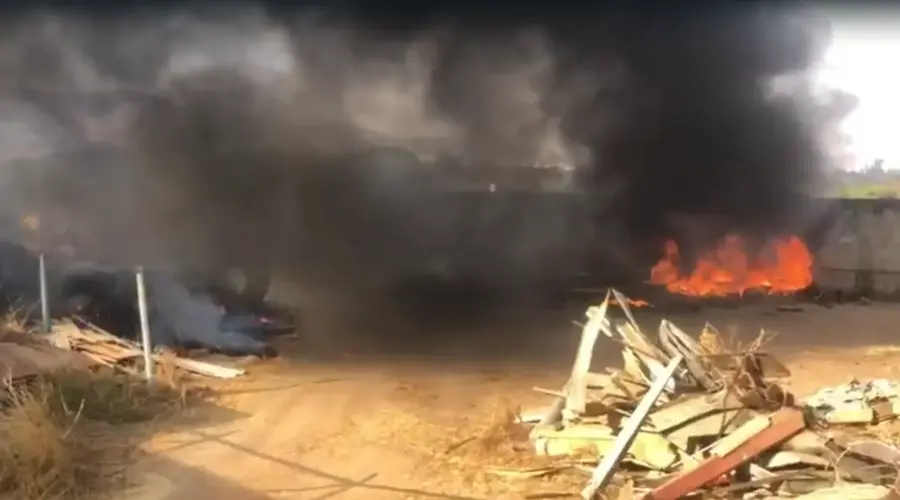 Incêndio de grandes proporções em Goianésia