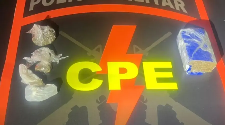 CPE Goianésia prende traficante com meio quilo de maconha