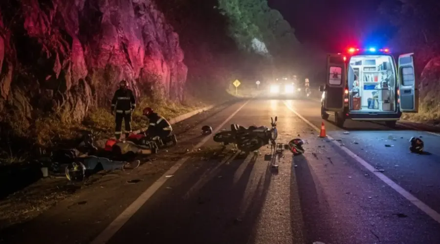 Acidente de trânsito na Serra da Usina deixa duas pessoas feridas