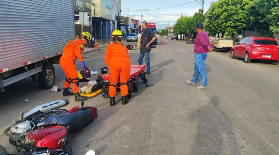 Este acidente em Goianésia deixou duas pessoas feridas; Uma de forma grave