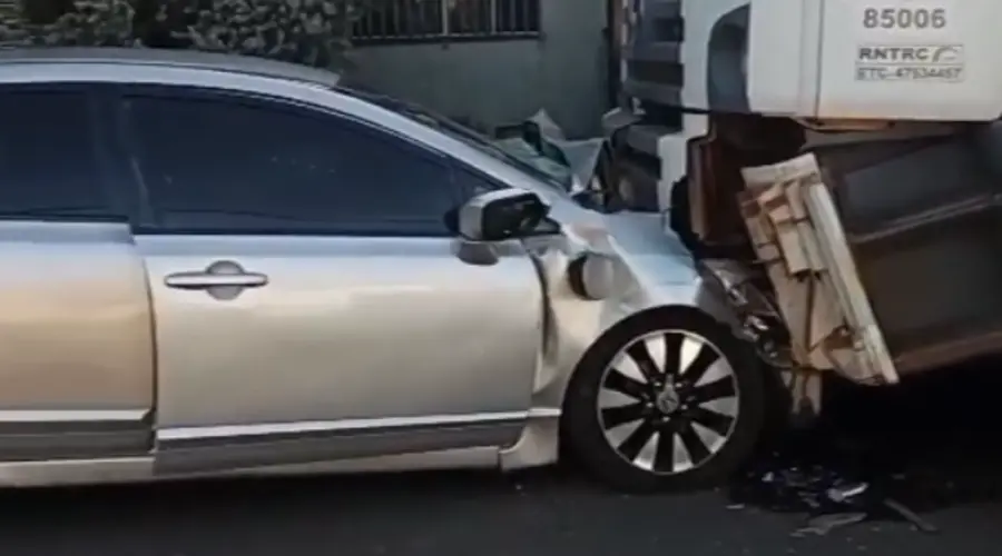 Urgente: Motorista fica gravemente ferido após colidir em caminhão estacionado no oeste de Goianésia