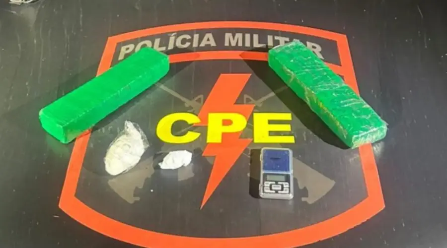 CPE apreende drogas e prende suspeito de tráfico em Jaraguá