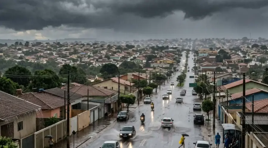 INMET emite alerta de chuva intensa em Goianésia
