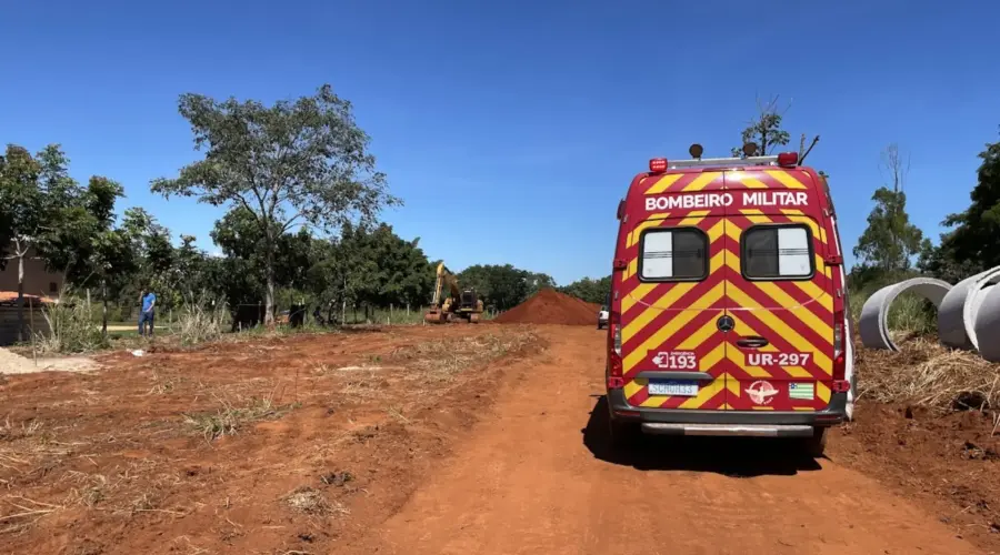 Barranco cede e mobiliza resgate em Goianésia