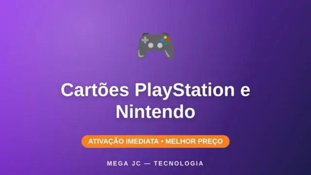 Cartões PlayStation e Nintendo